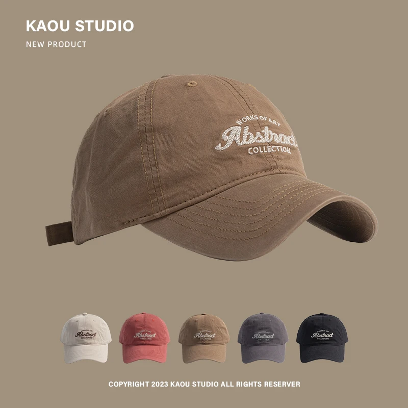 

Hat for Women Spring and Autumn New Versatile Soft Top Embroidery Peaked Cap Casual Sports Men Sun-Proof Baseball Cap