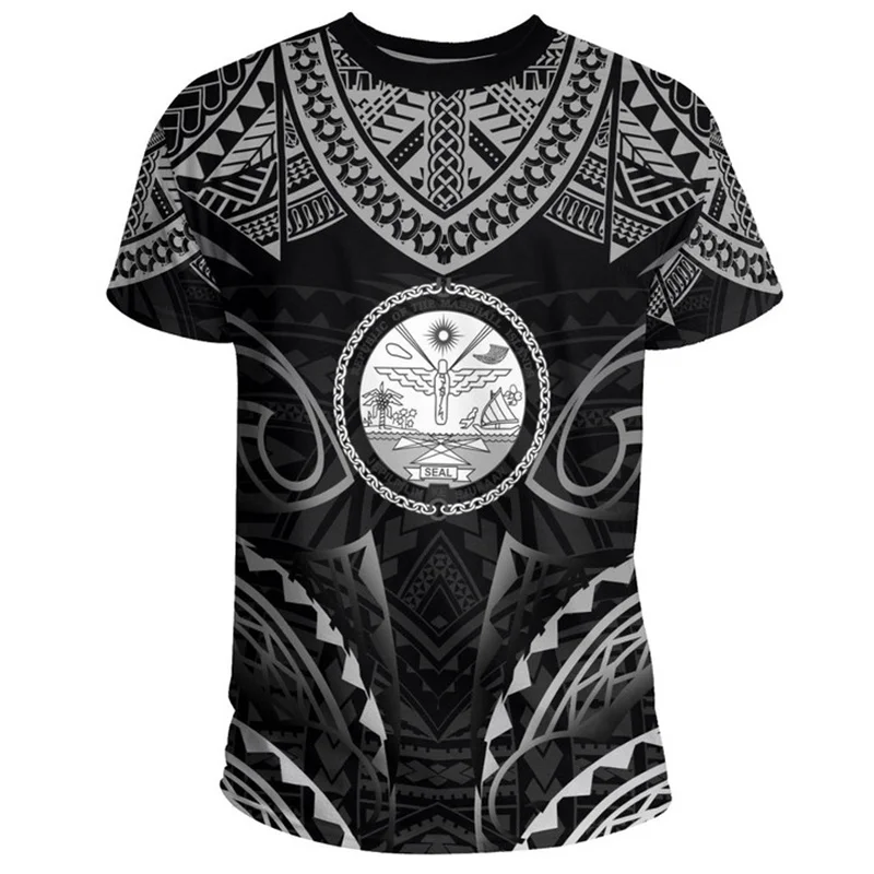FSM Marshall Islands National IndependenceDay 3D Printing T Shirt The Republic-of Marshall Islands Flag Graphic Shorts Sleeves