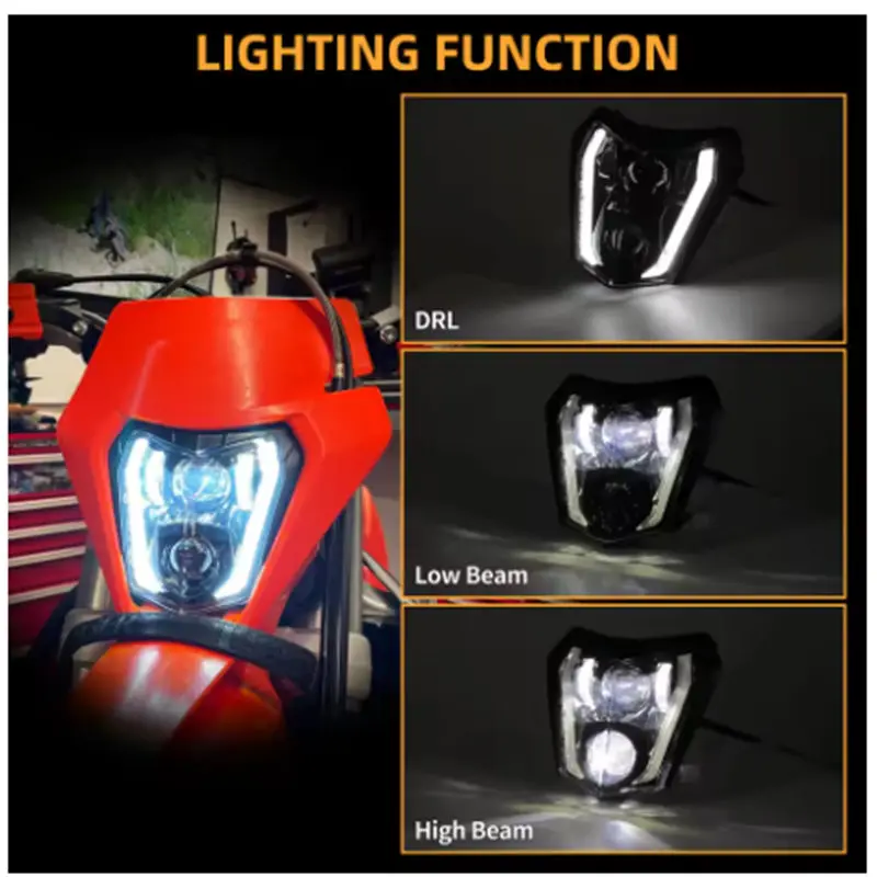 

Светодиодные фары Dirtbike в сборе для KTM 690 SMC R Enduro R 2019 2020 2021 2022 2023 2024, аксессуары для дальнего ближнего света и DRL