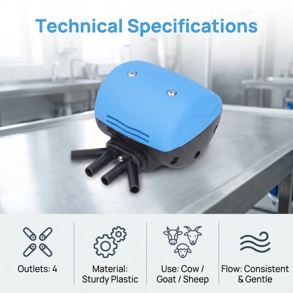 4 Outlets Design Universal 4 Outlets Milk Pulsator Plastic Durable Milking Machine Accessory Lightweight Pneumatic Pulsator