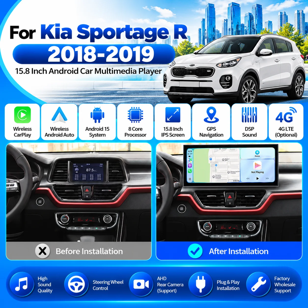 CarPlay GPS Navigation DSP 15.8