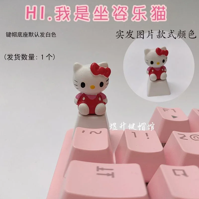 New Sanrio Kawaii Cinnamon Keycap Creative Mechanical Keyboard Cap Hello Kitty Mx Axis Personalized Cartoon Esc Diy Keycap Gift