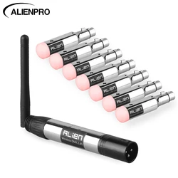 ALIEN – transmetteur et récepteur de contrôleur sans fil Rechargeable 2.4G ISM DMX512 Dfi, batterie intégrée 3 Pin XLR pour lumière Laser de scène