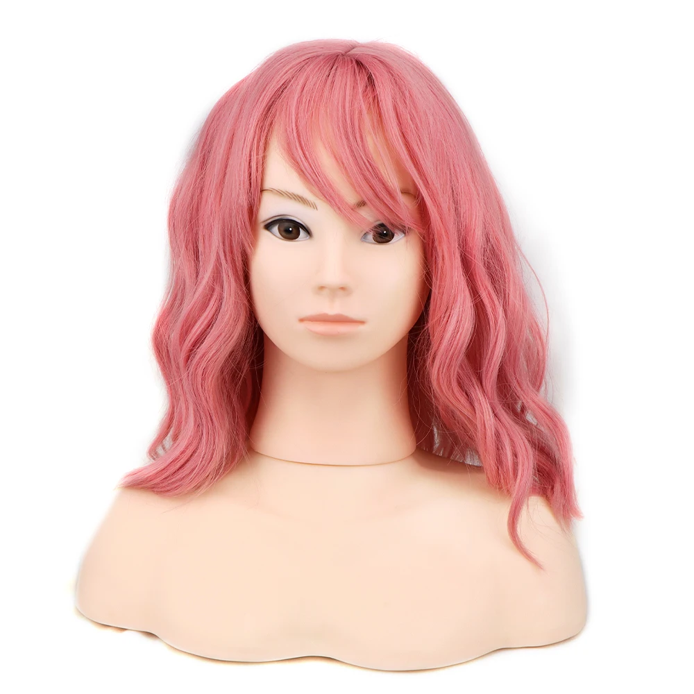 Mannequin Heads Stand Holder Soft PVC Cosmetology Training Doll With Shoulder Wig Bust Stand Base For Display Hairstyles