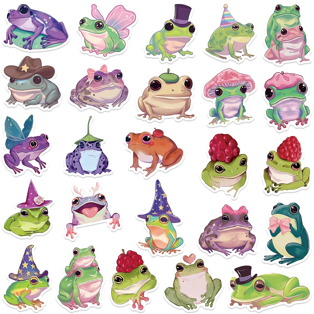 10/30/50 stücke Nette Cartoon Forg Aufkleber Kawaii Tier Graffiti Aufkleber DIY Schreibwaren Gepäck Telefon Laptop Wasserdicht Aufkleber geschenk