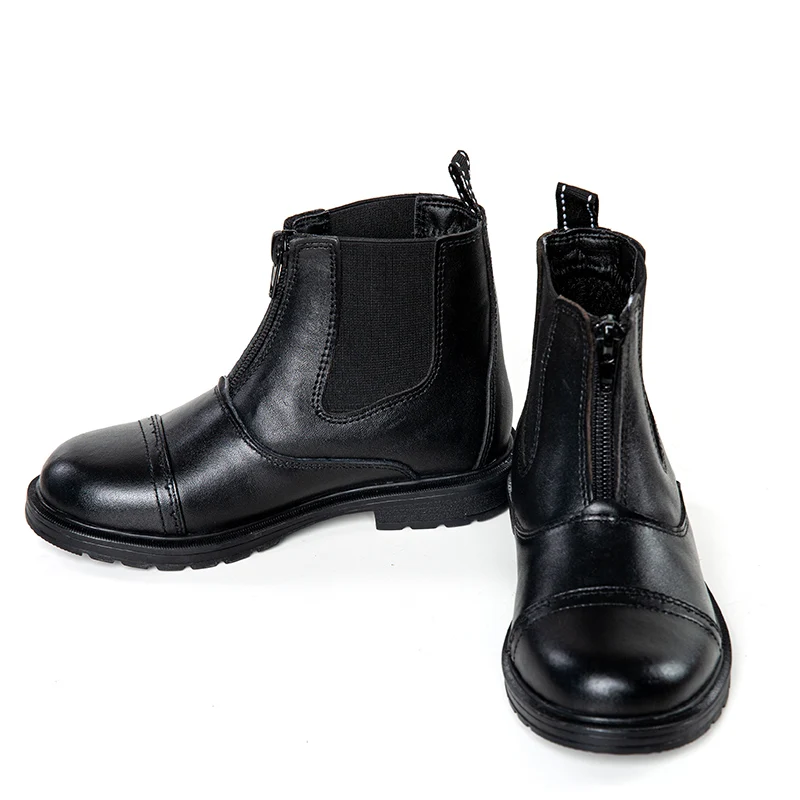 Equipamento equestre masculino, couro antiderrapante, botas de equitação curtas, competição profissional, corrida de obstáculos, cavaleiro