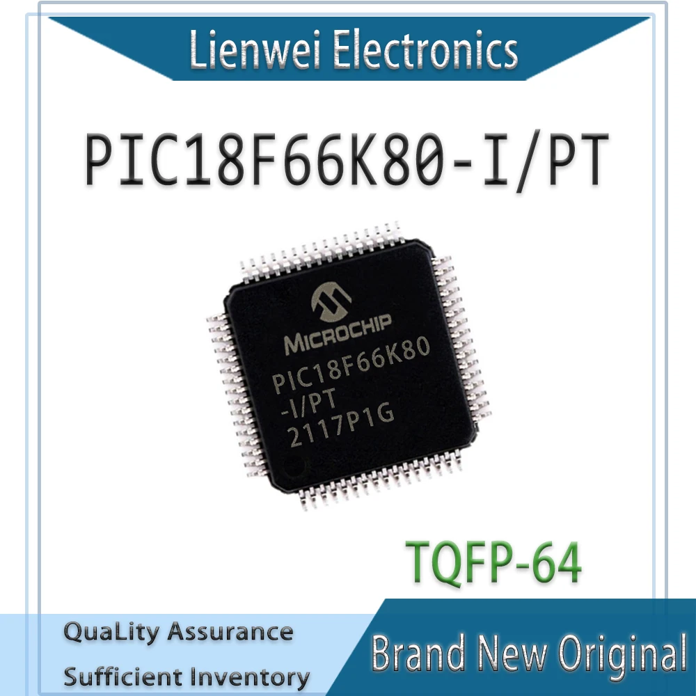 

100% New PIC18F66K80 PIC18F66K80-I/PT IC MCU Chipset TQFP-64