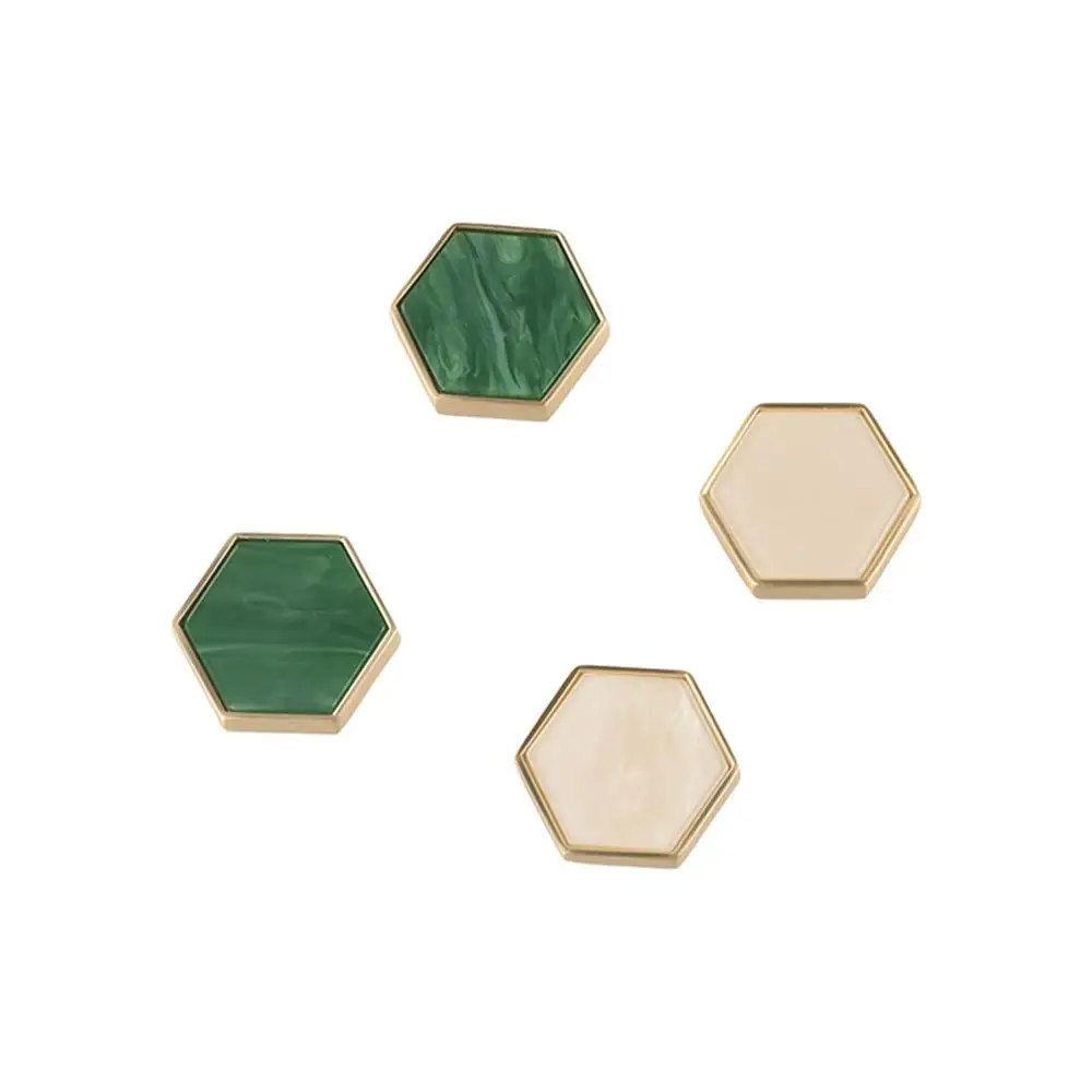 Minimalist Single Hole Cabinet Knob Nordic Modern Hexagonal Door Pull Handles Colorful Zinc alloy Drawer Knobs Wardrobe