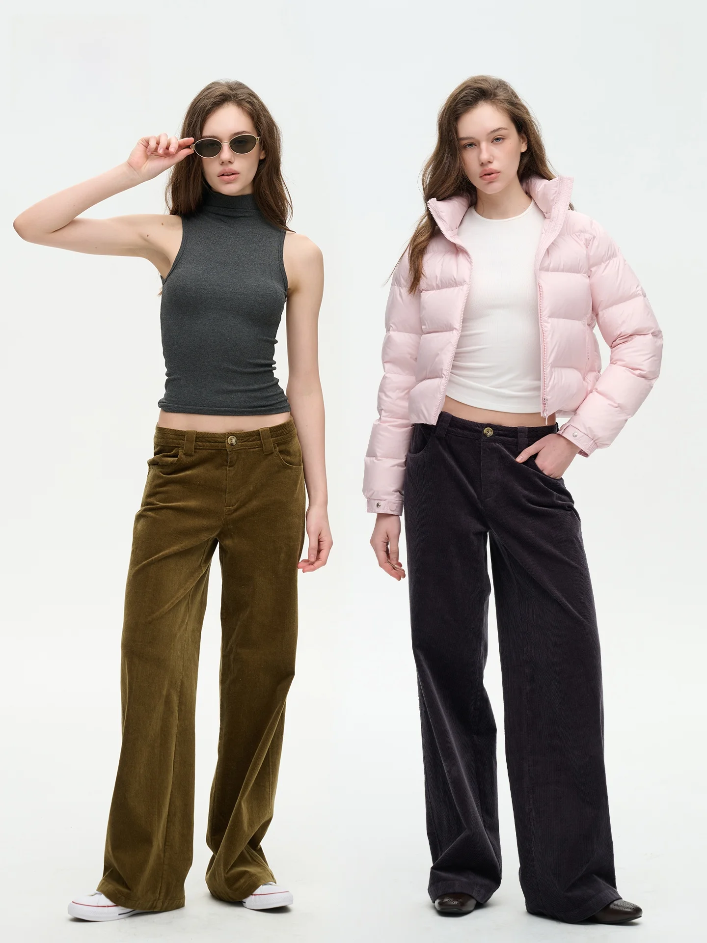 

Женские свободные брюки LeiYu Labs с широкими штанинами, средней/низкой посадкой, из вельвета, повседневные, прямого кроя, зима 2025, новые, ретро, комфортные, стильные