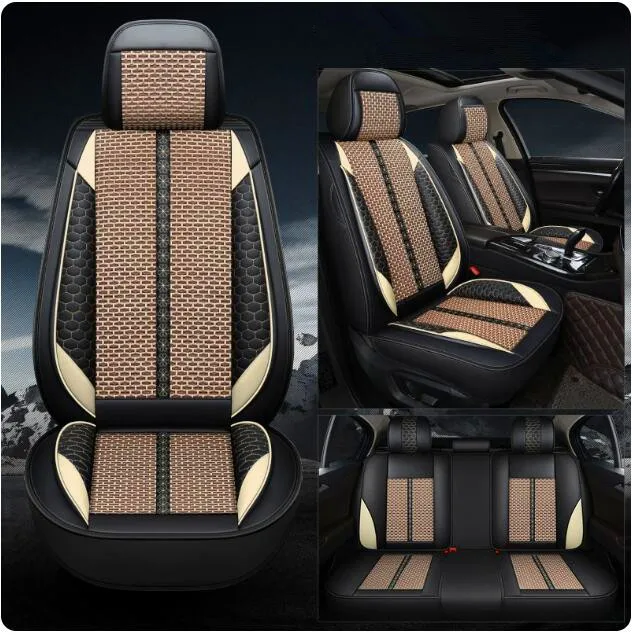 Full set car seat covers + Steering wheel cover for Mitsubishi Outlander 2021-2008 5 seats High Quality seat case  seat cushion