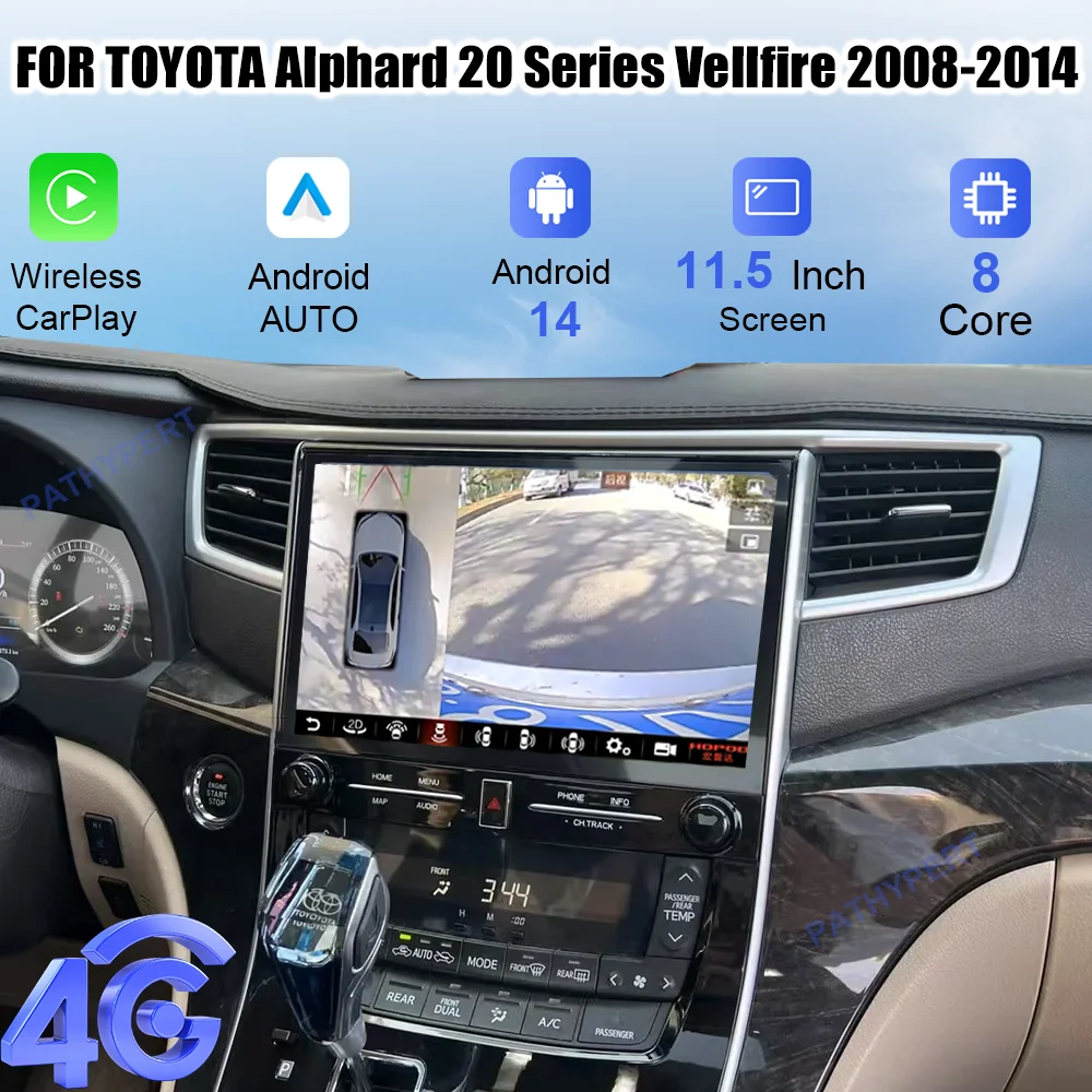 

Android 14 7870 CPU For TOYOTA Alphard 20 Series Vellfire 2008-2014 Stere HD Screen 11.5" Car Radio Player Wireless Carplay GPS
