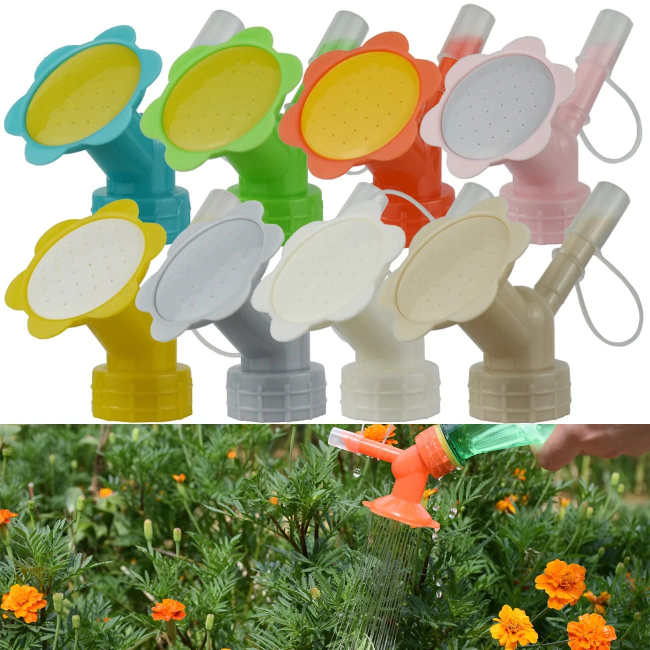 Garden Water Bottle Cap Sprinker Home Drip Irrigation Mini Watering Can Double Head Bonsai Nozzle Indoor Outdoor Seedling Plant