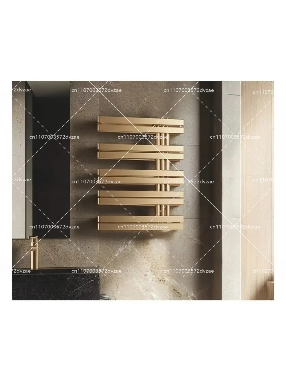 Professional vertical towel radiator, electric barbershop gold wall-mounted towel rack heater, suitable for salon spas
