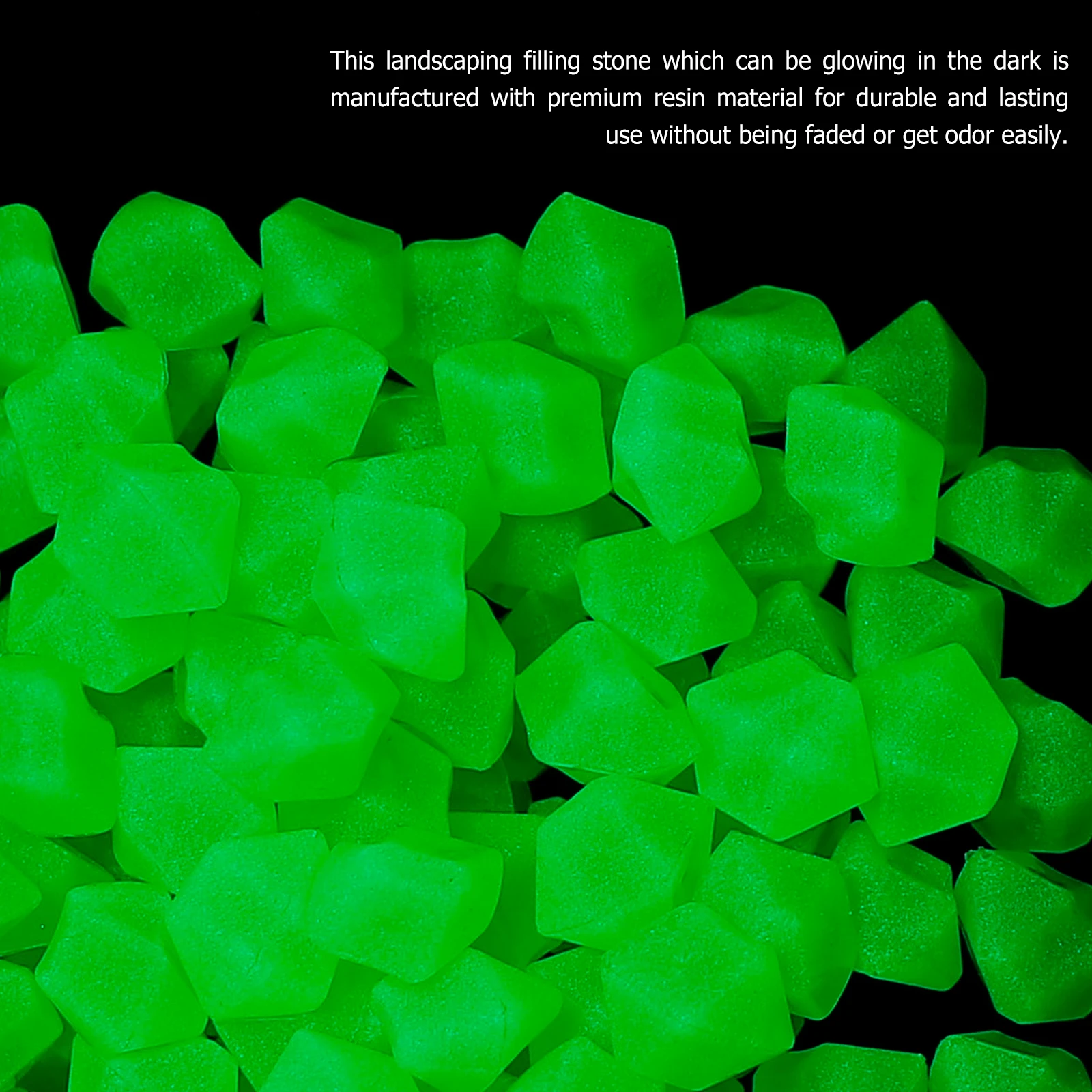 

400 pcs Green Luminous Stones Night Glow Gravels Eco friendly Resin Safe Kids Fish Tank Outdoor Path Decor L scaping Filling