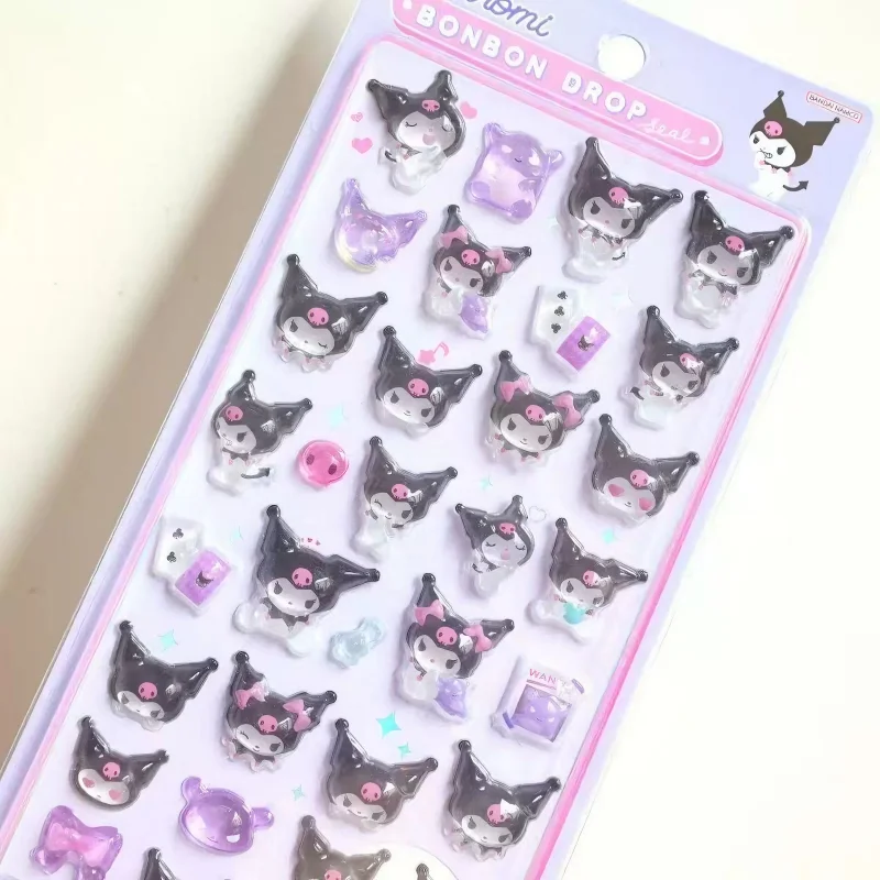 **Cartone animato simpatico personaggio 3D gelatina adesivo giocattoli telefono adesivi decorativi in cristallo fai da te carte di Natale adesivi decorativi regali