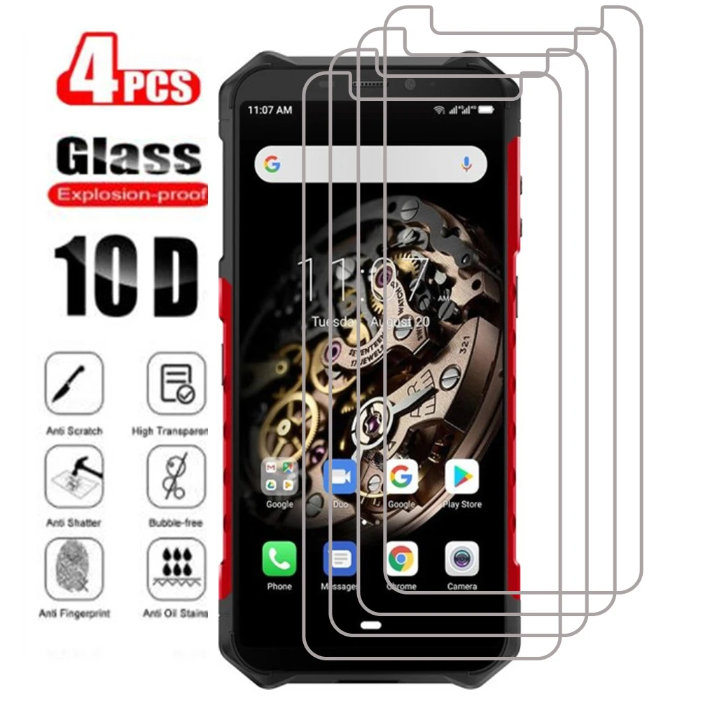 4Pcs Tempered Glass For Ulefone Armor X5 X3 Screen Protector For Ulefone Armor X5 Pro Protective Glass Film