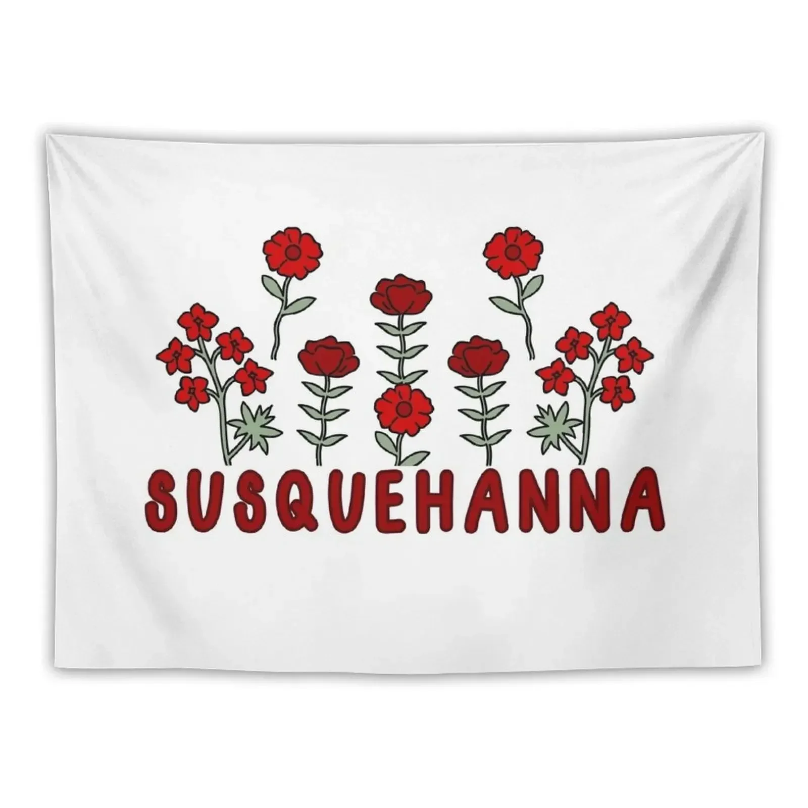 

Susquehanna Red and Maroon Flowers Tapestry Tapete For The Wall Aesthetics For Room Tapestry