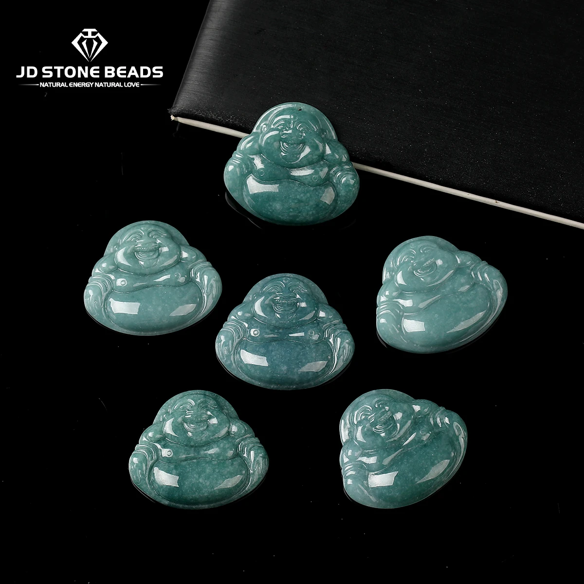 

1 Pc Natural Stone Guatemala Jadeite Carved Maitreya Buddha Pendant With Hole for Jewelry Making DIY Necklace Bracelet Accessory