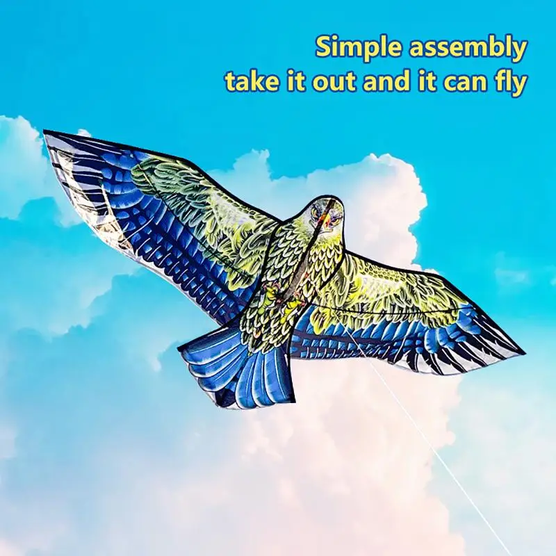 1.5m Colorful Eagle Kite For Kids Easy Steering Stable Flight Without String Line Outdoor Sports Flying Toy