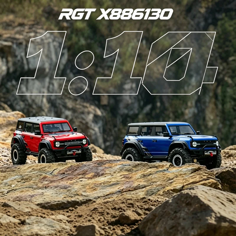 RGT Leading Edge EX86130 1/10 Scale Remote Control Electric RC Car 4WD Off-Road Simulation Climbing Vehicle Toy for Ages 14+