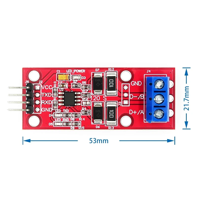 1/2~50/100Pcs MCU TTL to RS485 Module 485 to Serial Port UART Level Mutual Conversion Hardware Automatic Control Flow Direction