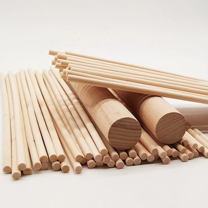 1-5Pcs Length 300mm Solid Round Wood Rod Wood Strip Diameter 3/5/8/10/12/15/18/20/25/30/35-50mm DIY Model Material Accessories