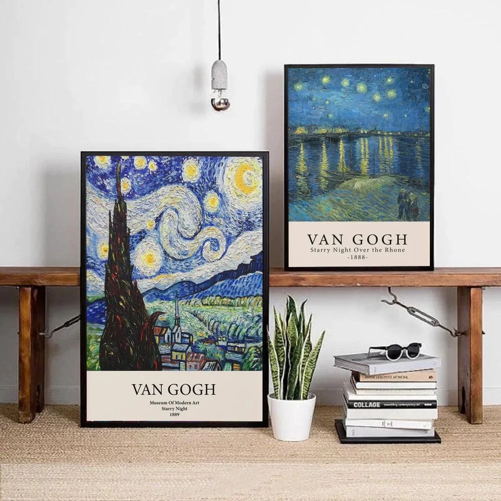 Vincent Van Gogh Oil Paintings Poster Poster Kraft Club Bar Paper Vintage Poster Wall Art Painting Bedroom Study Stickers