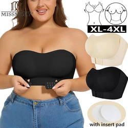 XL-4XL Push-Up Bra for Women Plus Size No-Wire Bras Comfortable Non-Slip Bra Sexy Ladies Body Shaper With Removable Breast Pads