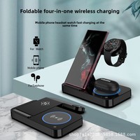 Wireless Charger Base Qi2 Wireless Charger 3 in 1 Fast Charge Type C Magsafe Charging Stations Stand for Cell Phone Bedroom Desk