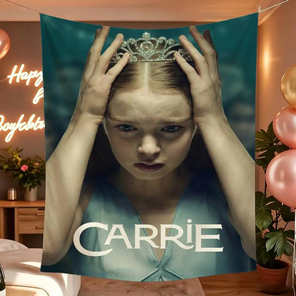 New horror series C-Carrie Tapestry Flags Wall Hanging Background Art Banner for Bedroom Home Outdoor Decor