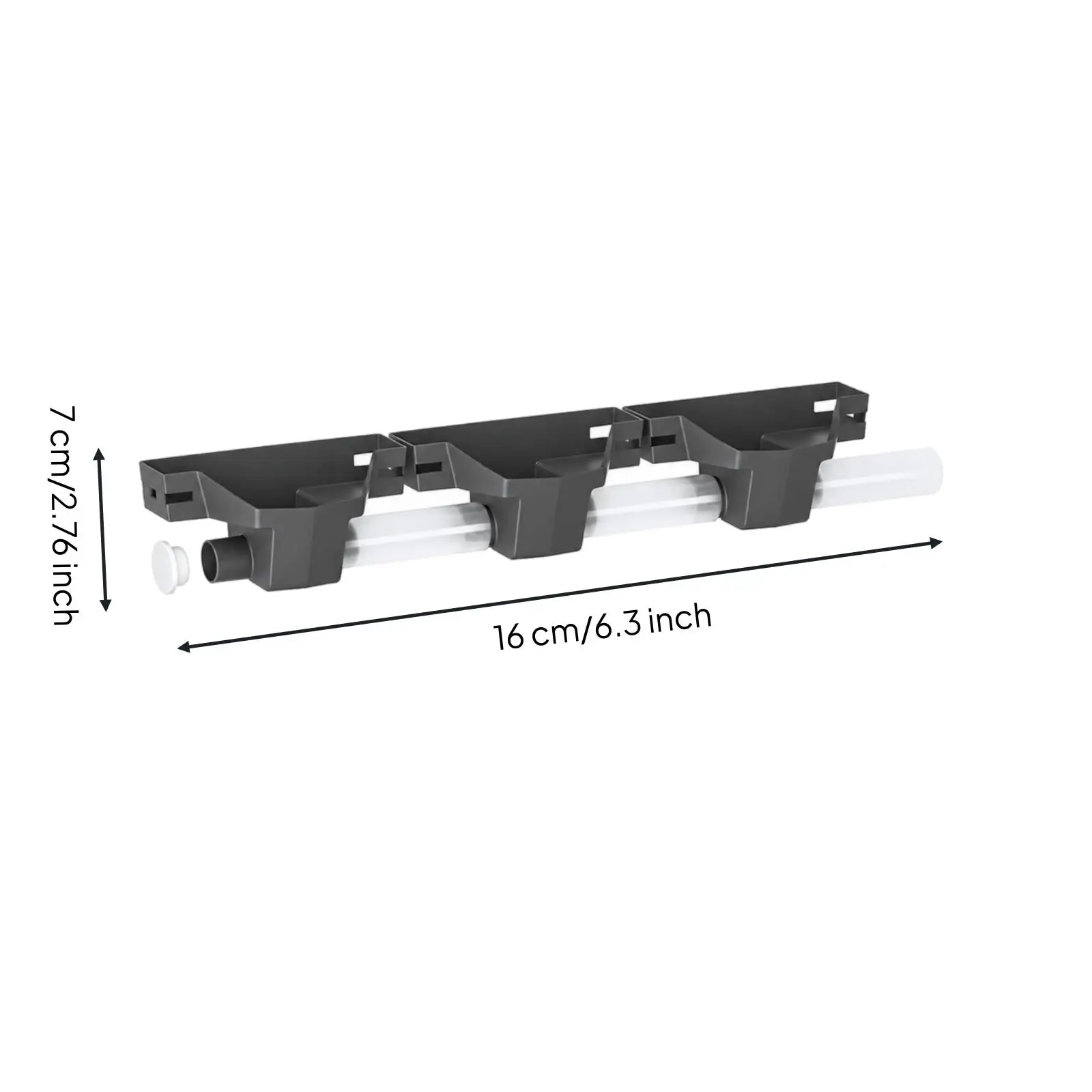 Wall Planter Drainage Box with Connecting Hoses for Vertical Garden Water Runoff Management System view 5