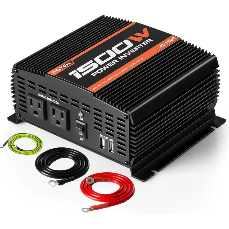 

1500W Power Inverter Dual AC Outlet 12V DC to 110V AC Car Inverter