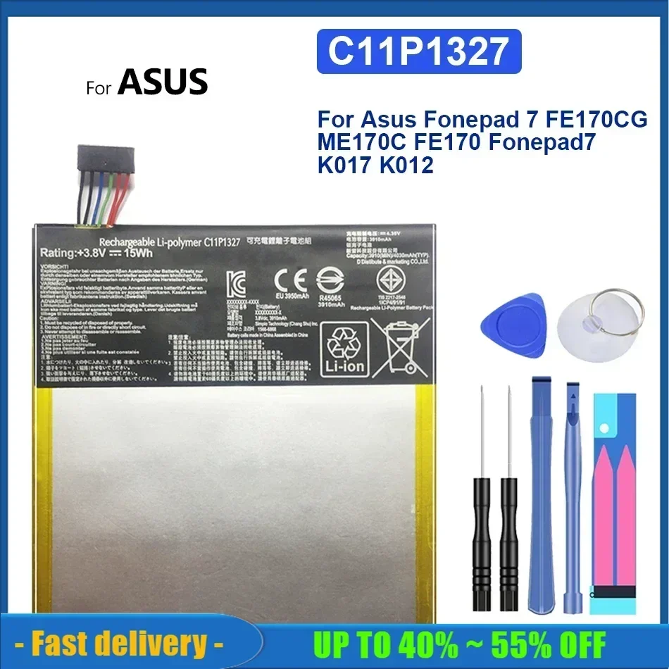 Bateria Rechargeable Tablet Battery For Asus Fonepad 7 FE170CG ME170C FE170 Fonepad7 K017 K012 3910mAh Portable Battery