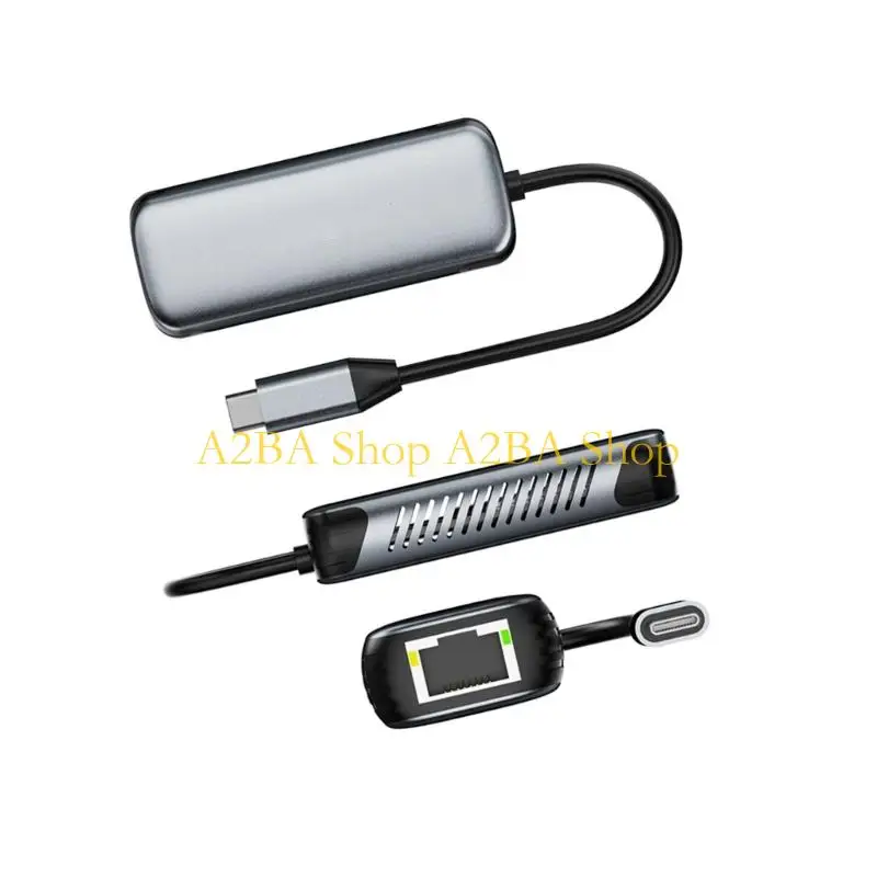 

A2BA USB C To RJ45 Gigabit Ethernet Adapters 5Gbps Fast Speed Aluminum Alloy Case