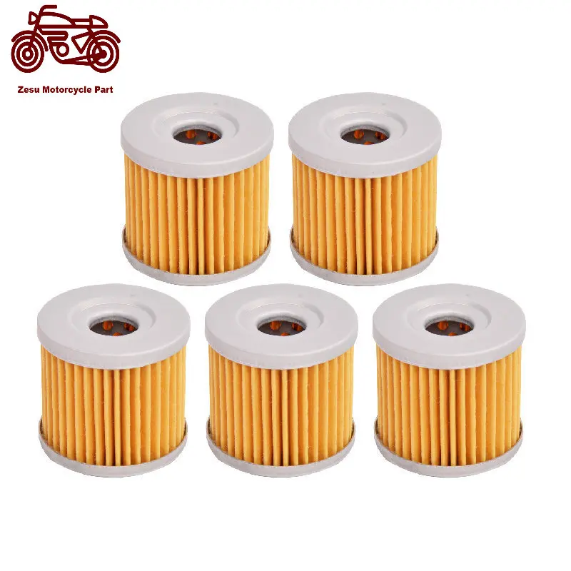 5Pcs Oil Filter For SUZUKI AN400 BURGMAN 400 2007-2013 CS125 ROADIE 1983-1987 DF15 1997-2006 DF9.9 1997-2006 DR100 19983-1989