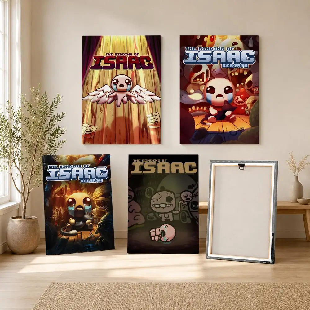 Game The B-Binding Of Isaac Painting Calligraphy HD Canvas Wall Art With Inner Frame Gallery Wrapped Ready To Hang Home Decor