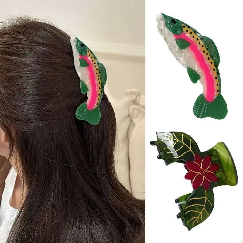 270D فريد عيد الحب مشبك شعر كبير كليب ذيل حصان مخلب ماسك الشعر المشابك زينة الشعر الشعر الحلي #2