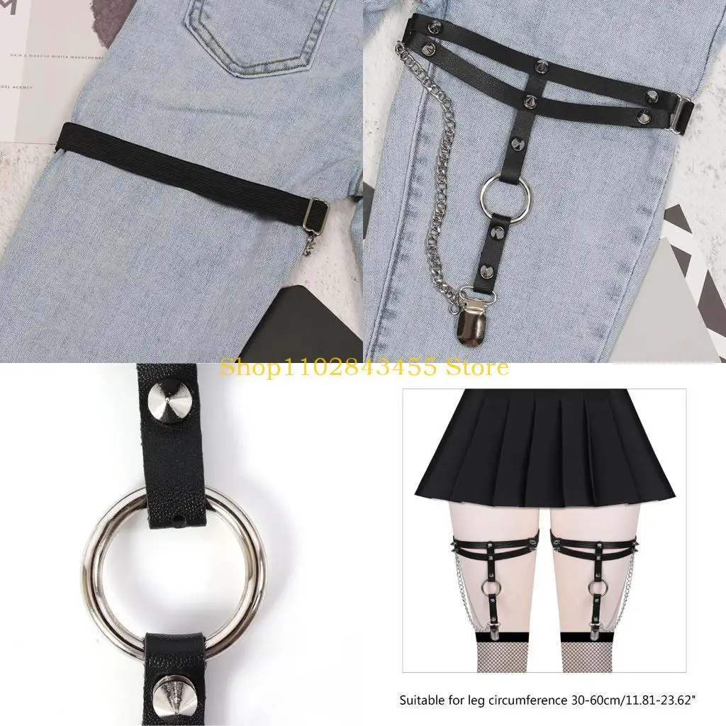 49mc-ノベルティ-ゴシック-pu-レザー-太ももクリップ-ステージ-ショー-伸縮性-レッグクリップ-女性用