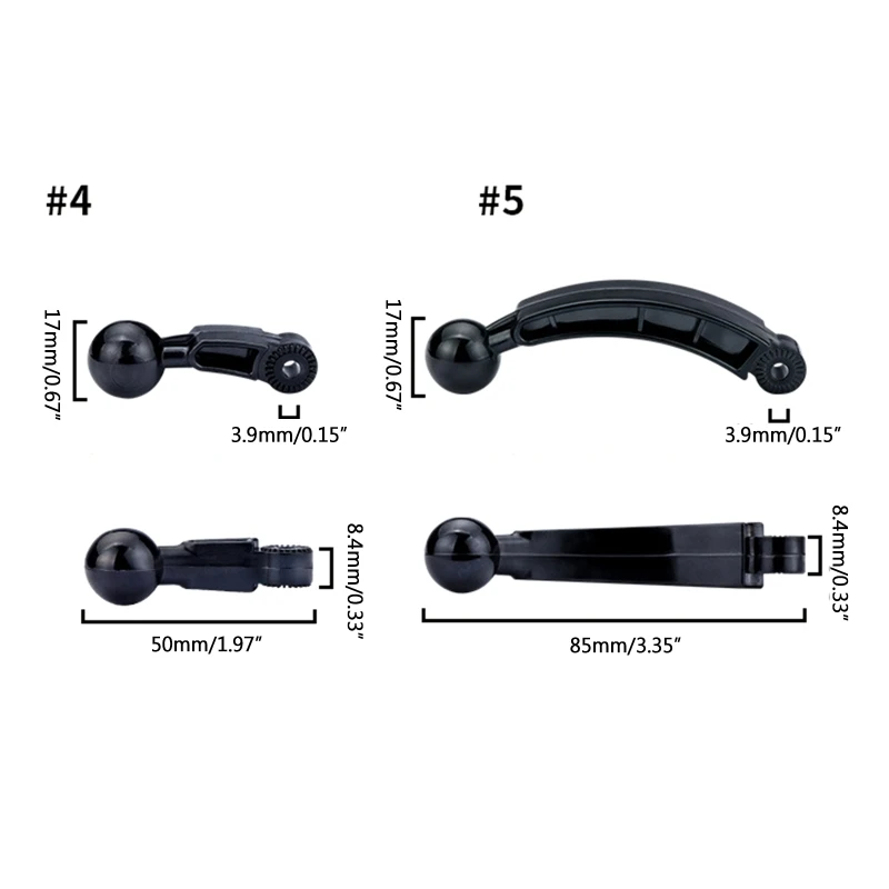 Phổ 17Mm Bóng Head Cơ Sở Phụ Kiện Đôi Bóng Doanh Gắn Bộ Chuyển Đổi Kết Nối Khung Giá Cho Xe Người Giữ Điện Thoại Phụ Kiện