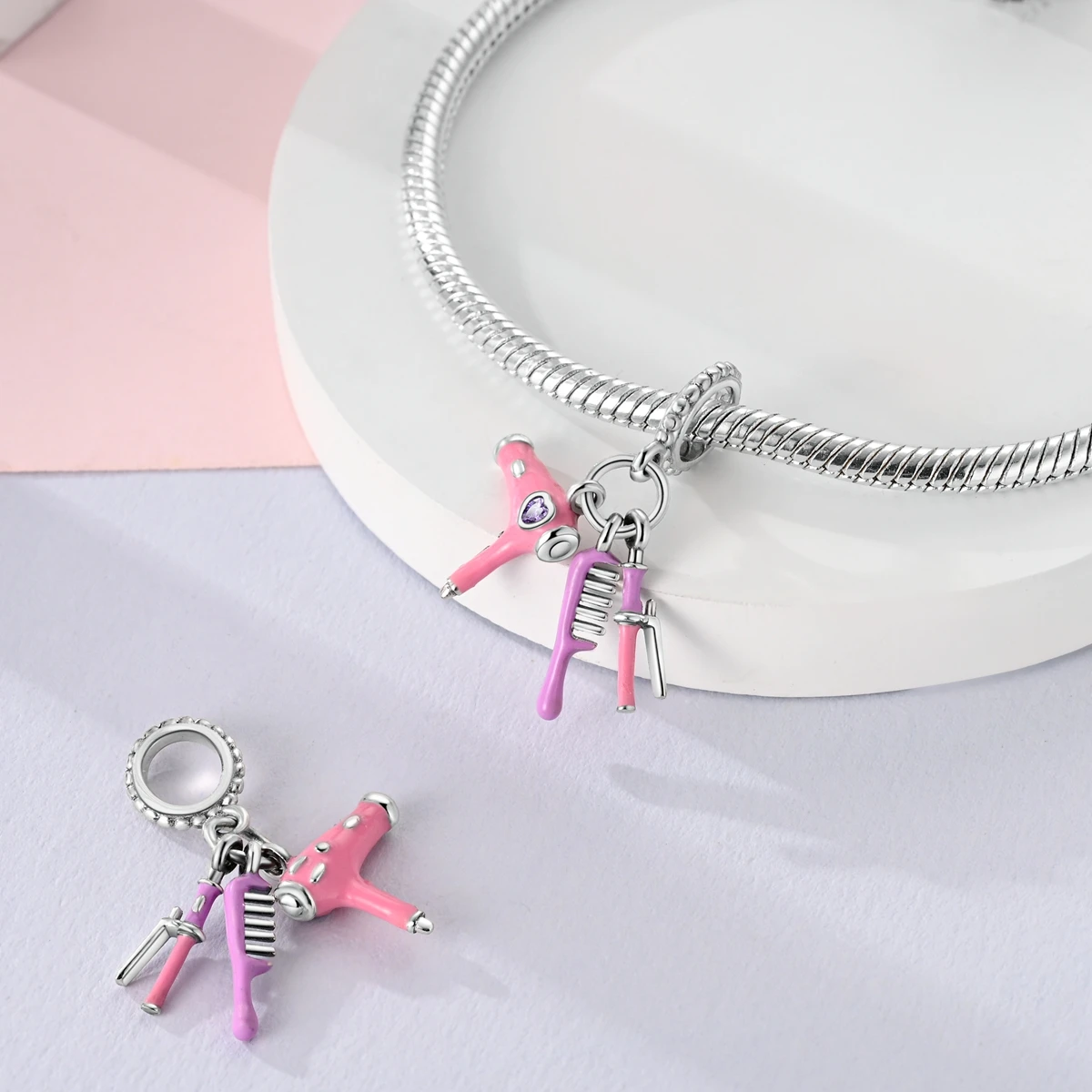Silver Plated Charms Beads Fit Original Bracelet Pendants Making For Woman Jewelry