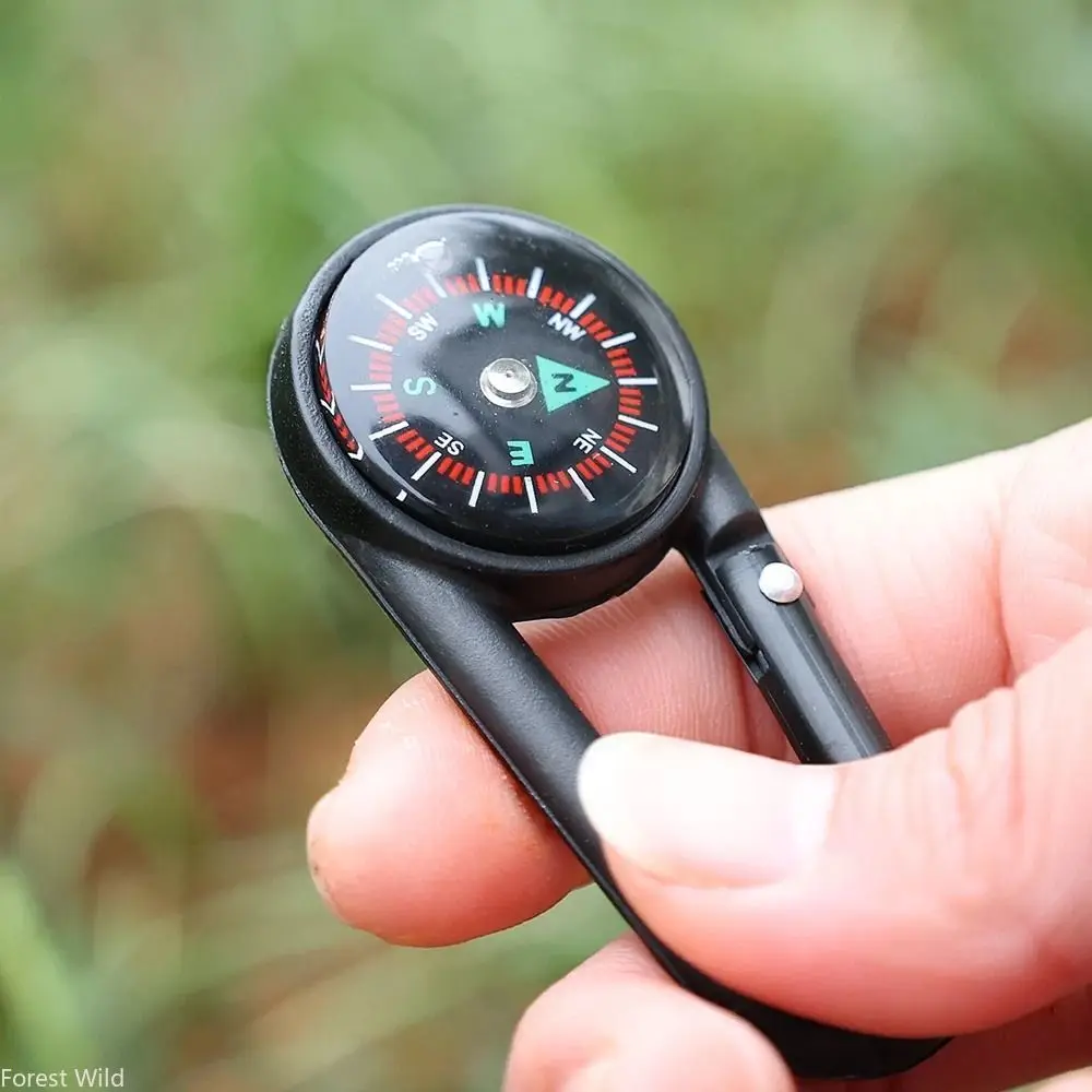 Multifunctional Mini Compass With Quick Hook North Needle Buckle For Hiking Camping Survival Outdoor Navigation Gear Kit