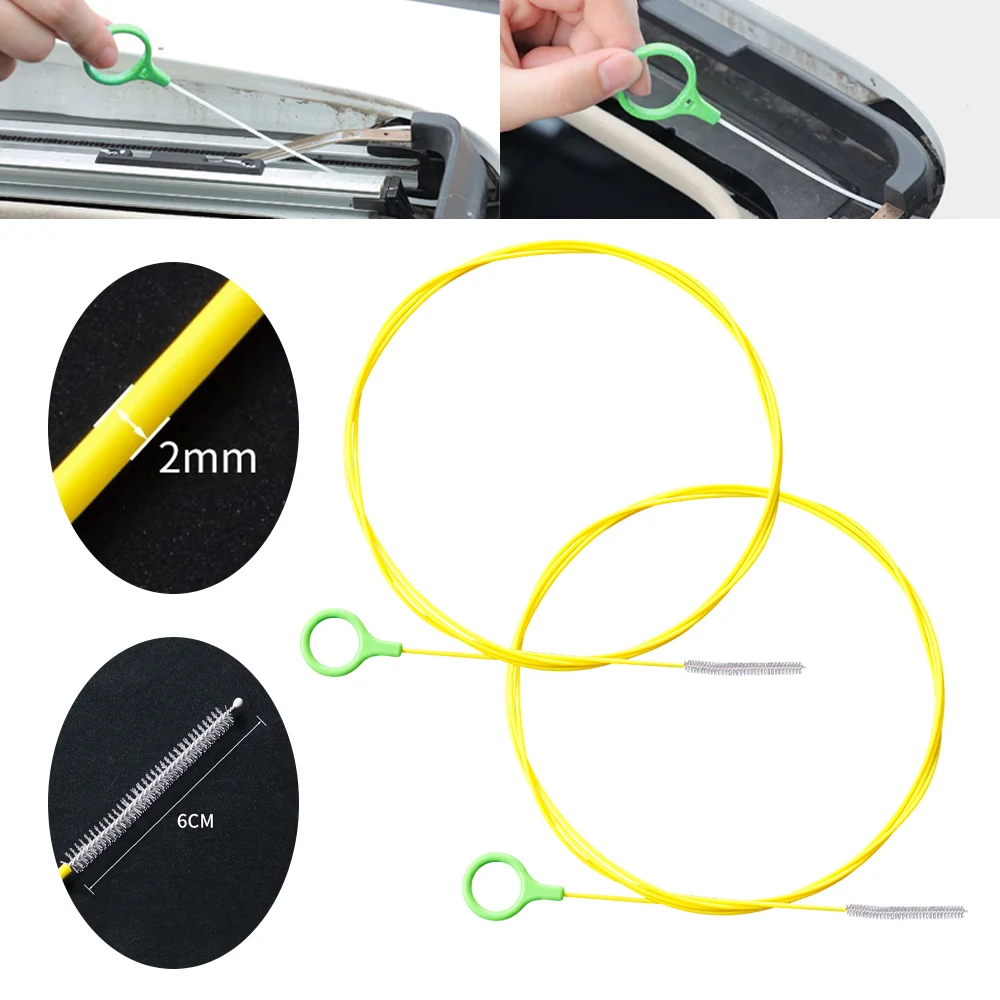 230cm Car Drain Dredge Cleaning Scrub Brush Auto Sunroof Long Hoses Detailing Cleaning Tool Spiral Cleaning Brush Drain Cleaner