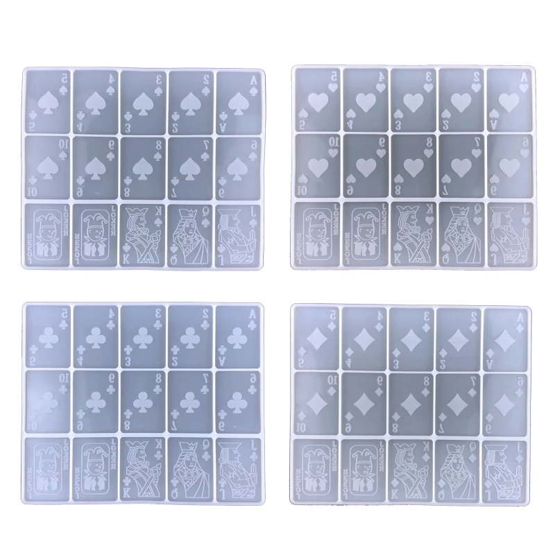 

Playing Card Epoxy Resin Molds Large Divination Silicone Moulds for DIY Resin Craft Pendant Jewelry Game Playing Cards