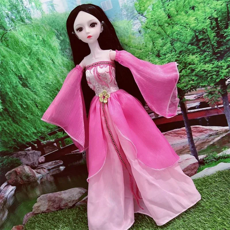 

Beautiful 60cm Doll Clothes Ancient Costume Clothing Girl Children's Toy Dress Diy 1/3 Doll Accessories Gift