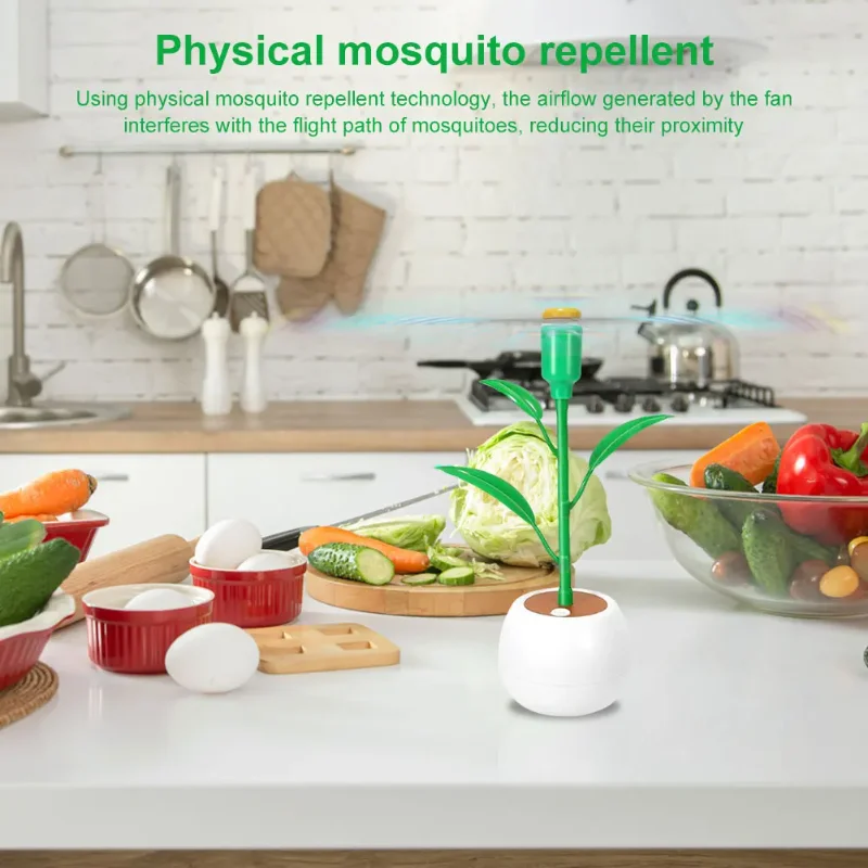 

Portable Table Top Fly Fan Food Safe for Outdoor Picnic Restaurant Party Home BBQ - Compact Size