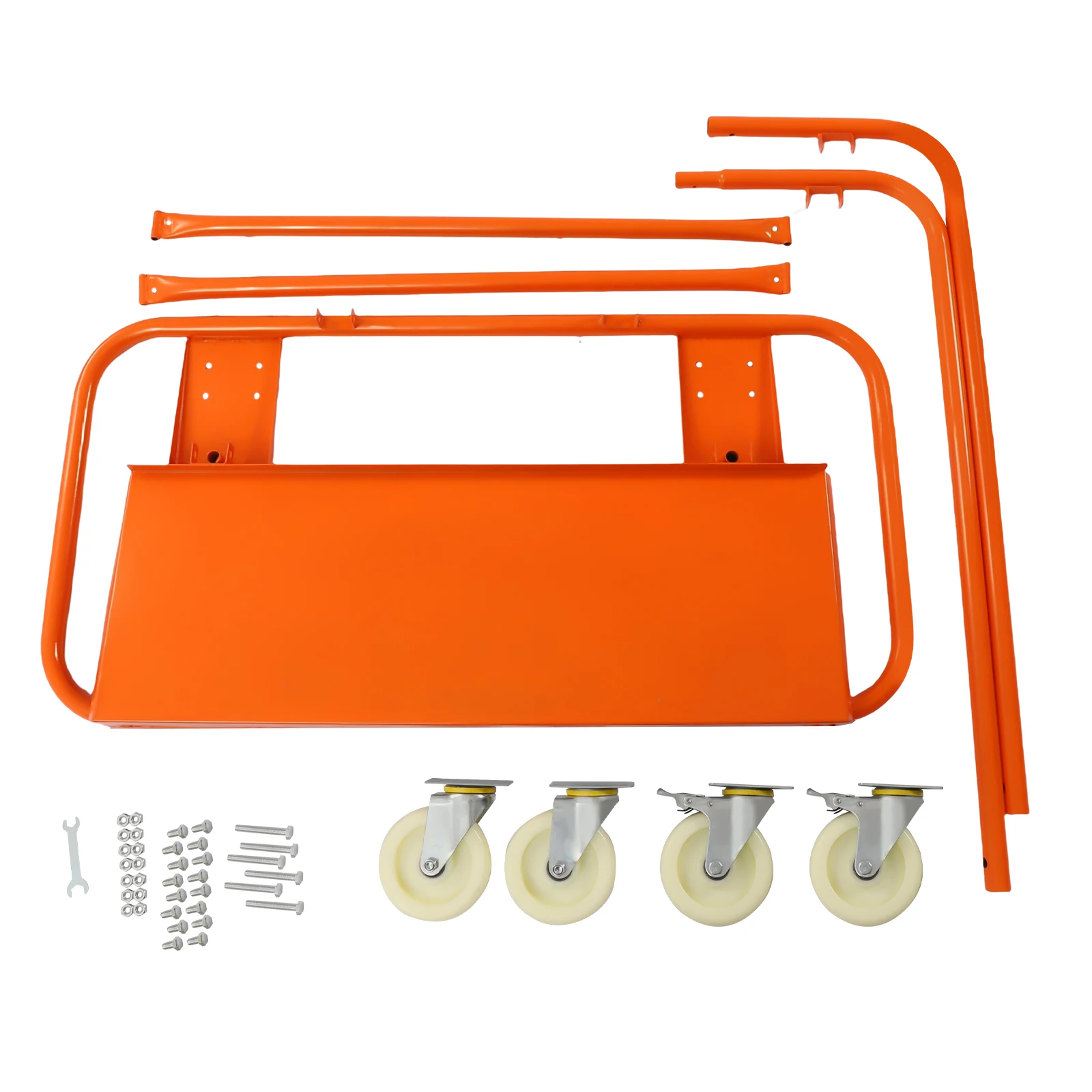 Carrito naranja para paneles Dollies, carrito para paneles de yeso, capacidad de carga de 2200 libras, tablero de yeso resistente