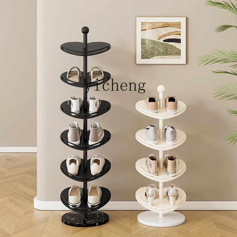 

XJ heart-shaped simple shoe slipper storage rack, indoor household floor multi-layer small narrow shoe rack