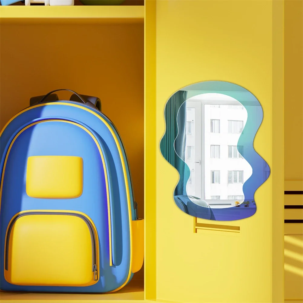 Magnetic Locker Mirror School Bathroom Refrigerator Cabinet Decoration Irregular Mirrors For Girls Locker Decorations