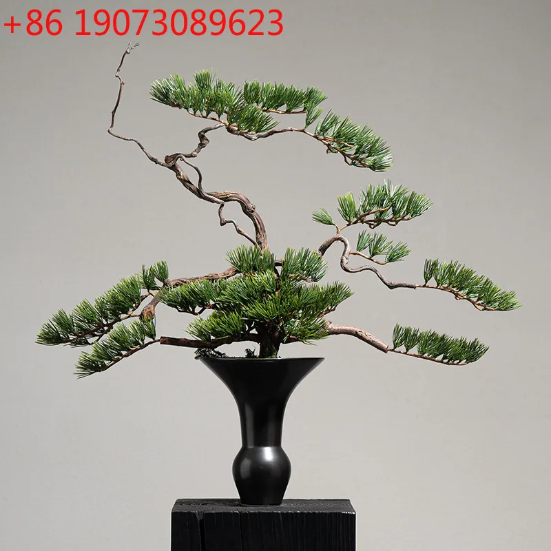 

New Chinese dry branch flower arrangement bonsai wabi sandy wind Japanese zen green plant tea room landscape decoration