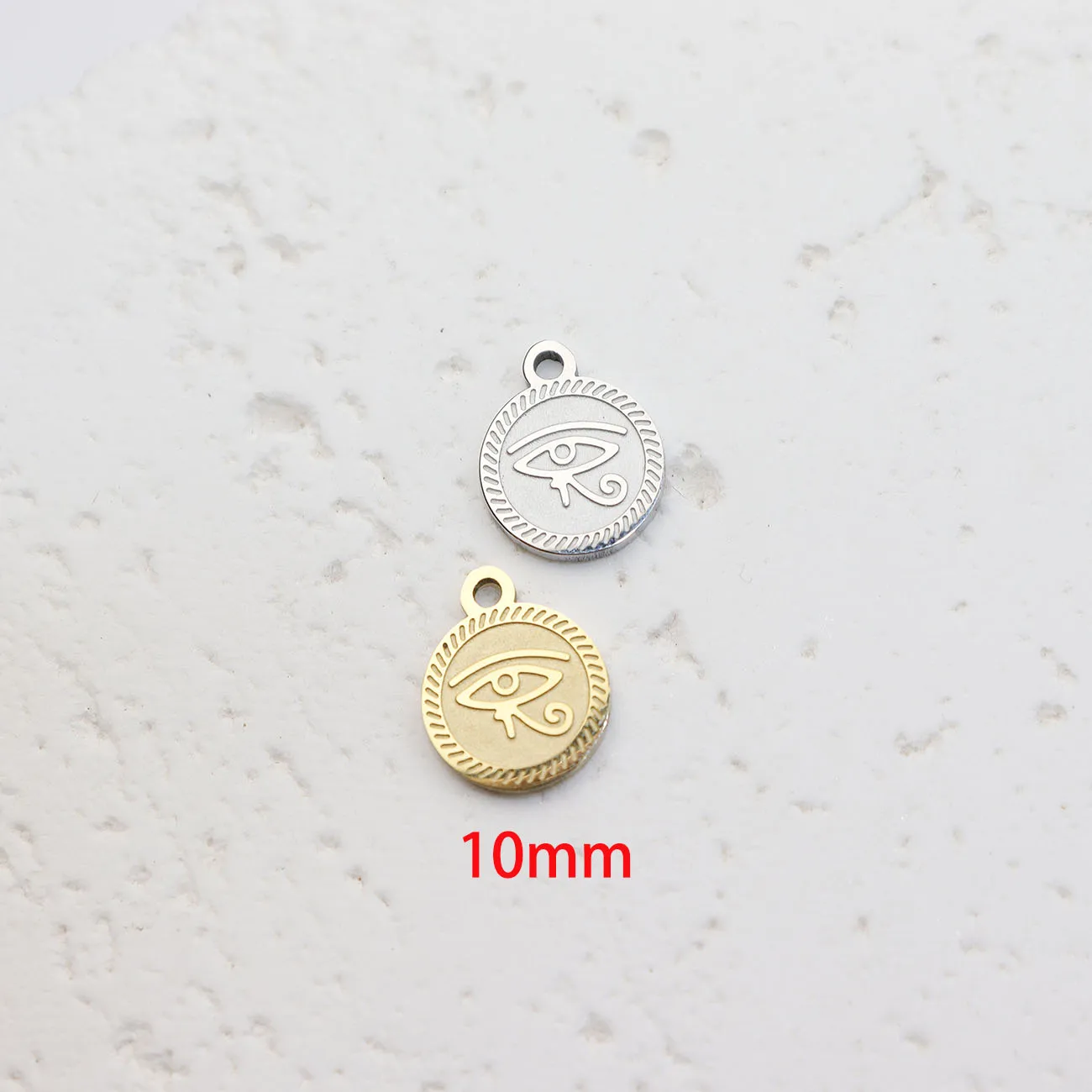 5pcs Stainless Steel High Quality Polish Devil Eyes Jewelry Charms Accessory Hand Making High Quality Vacuum Plated WaterProof